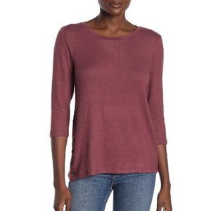 Bobeau Fleece Side Button TOP